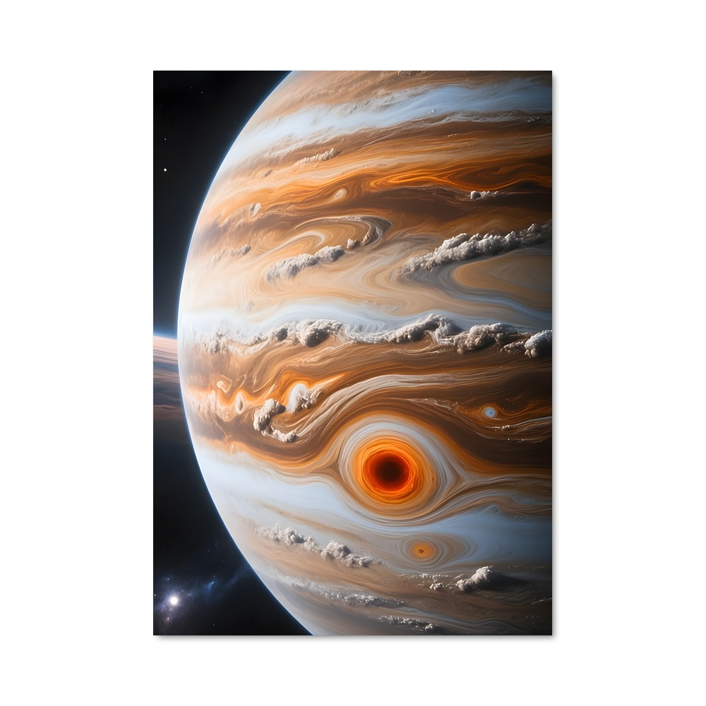 Poster Jupiter superbe tempête rouge captivante